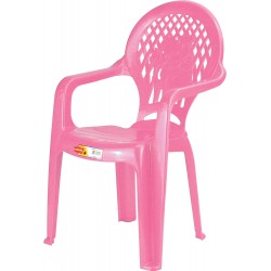 Pink  Plastic Children Chairs Colored Indoor Outdoor Garden Kids