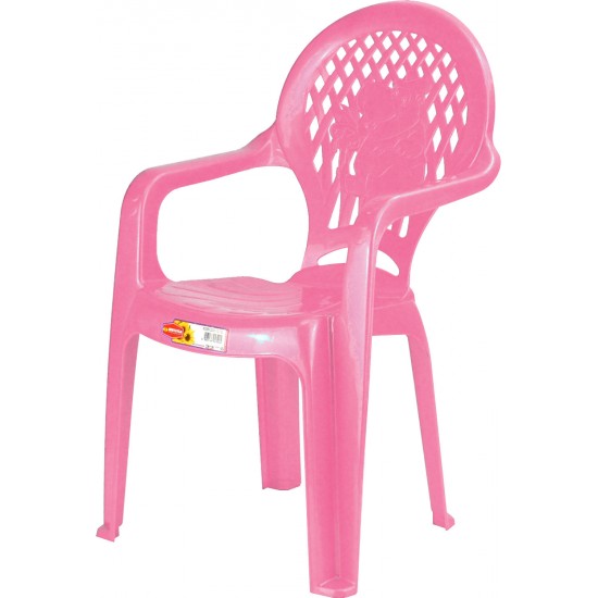 Pink Plastic Children Chairs 56 Height