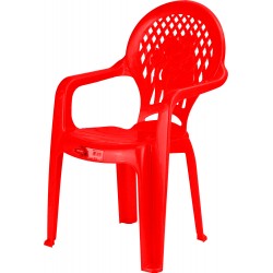 Plastic Children Arm Chair Red Kids Chair 56cm Height