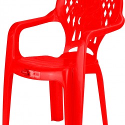 Plastic Children Arm Chair Red Kids Chair 56cm Height