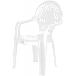 Plastic Nursery Children Chair White Indoor Outdoor