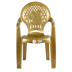 Plastic Children's Chair Gold Indoor Outdoor Nursery Kids