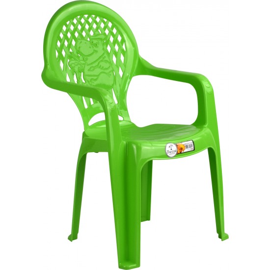 Green Plastic Children Chairs 56cm Height