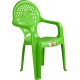 Green Plastic Children Chairs 56cm Height