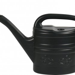 Black Plastic Watering Can 10L with Removable Sprinkler